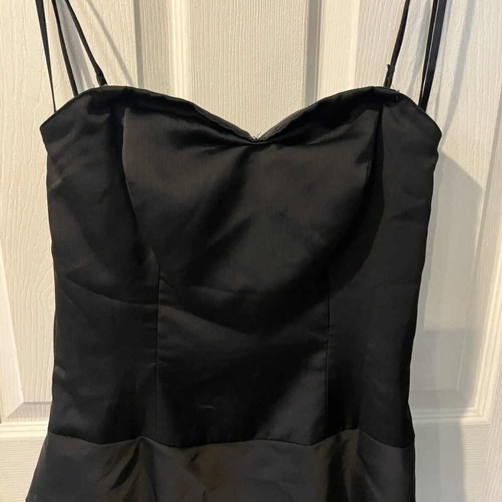 Lazaro Black Ruffle Gown prom formal evening gown dress size 6